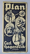 Alter ZOO Plan Carl Hagenbecks Tierpark  Hamburg-Altona-Stellingen