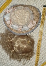 Alte Puppenperücke, Glorex, Alter Puppenstrohhut