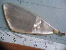 Kettenanhänger Perlmutt 6,5 cm groß Gold 333, Anhänger Gold 333 Perlmutt weiß 