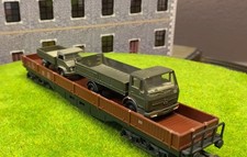 H0 Niederbordwagen beladen mit