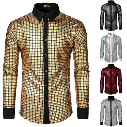 Mode pailletten glitzer shirt - glitzer,