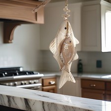 Deko Holzfische "Barsch", Holz