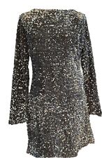 Kleid Damen Pailletten 38 Silber neu nicht getragen ohne Etikett Top