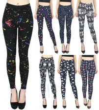 Damen Leggings Blumen Muster