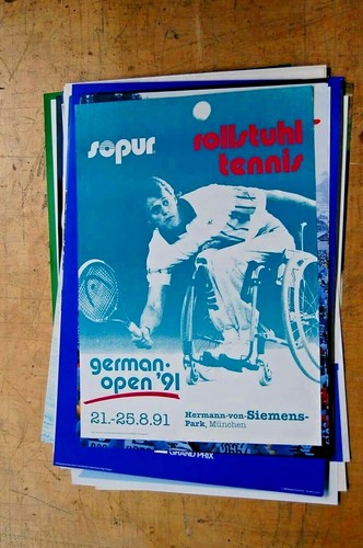 Plakat rollstuhl tennis german - plakat,