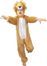 KINDER LÖWE KOSTÜM Karneval Fasching Tier Plüschkostüm Junge Mädchen Katze Tiger