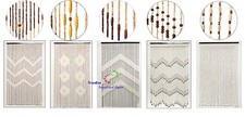 Türvorhang Vorhang mit Holzperlen Handarbeit 