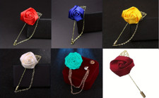 Bräutigam Anstecknadel Blumen Rosenform Herren Brosche Boutonniere - Neu