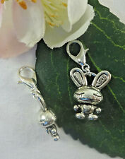 HASE LOVE HERZ SILBER ANHÄNGER OSTERHASE LIEBE CHARM ANHÄNGER KETTE HALSKETTE