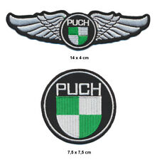 PUCH Aufnäher Aufbügler Patch 2 Stück Motorrad Moped Mokick Mofa