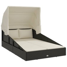 Sunbed with Foldable Canopy