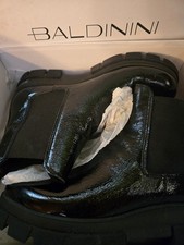 Baldinini Chelsea Boots Schwarz Gr. 38 Leder Damen Schuhe