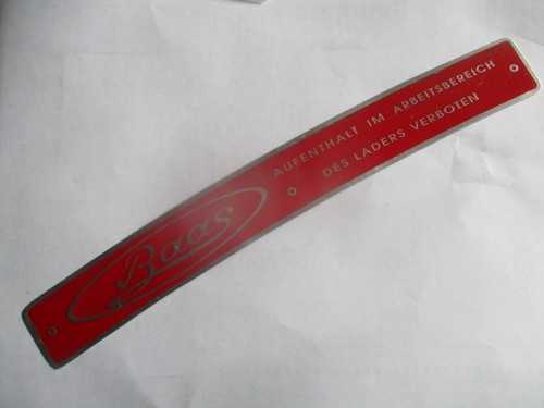 Typenschild frontlader schild - typenschild,