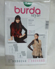 Burda Style 7289 Schnittmuster Weste Gr.34-46 Schwierigkeit -2 - leicht