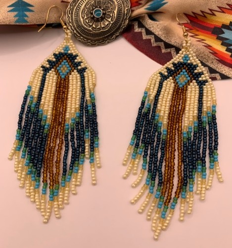 Ethno boho perlenohrringe - ethno,