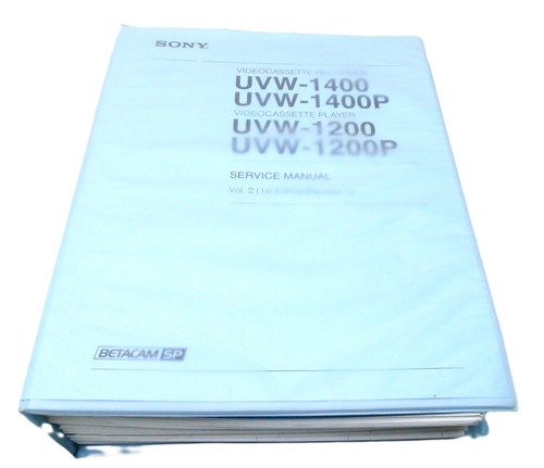 Sony uvw 1400p - sony, service