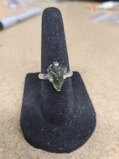 925 Moldavit Ring Größe 6