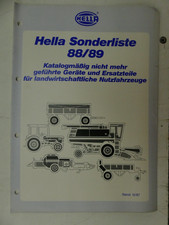 Hella nicht mehr geführte landwirtschaftliche Nutzfahrzeuge 1988 Katalog H-28616