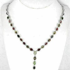 Silber Halskette Turmalin