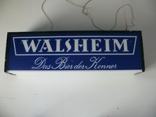 Rarität altes Walsheimer Bier beleuchtetes Thekenschild Lampe Walsheim