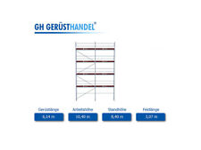 Layher Blitz gebrauchtes Fassadengerüst mit Stahlboden 63 m²