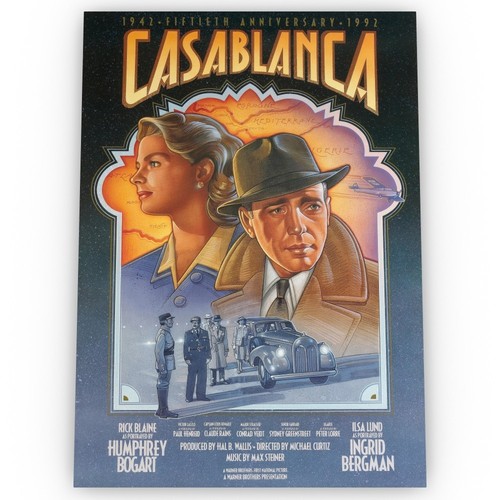 Casablanca filmposter satin - casablanca,