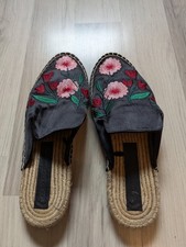 Tolle Pantoletten von Zara Ge. 38/39 Schwarz Neu Ohne Etikett