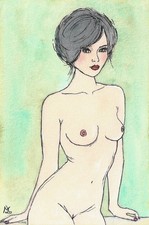 AKT Erotik Tusche Aquarell