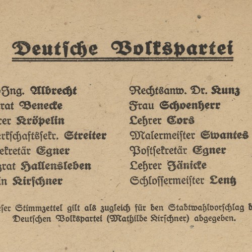 Stimmzettel wahl dvp albrecht - stimmzettel,
