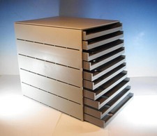 Ablagesystem Styroval 10 Schubladen / Schübe grau