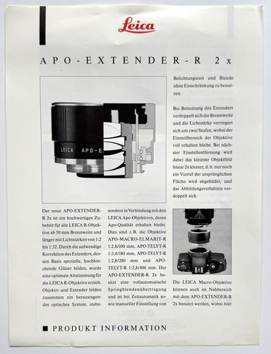 Leitz leica apo - extender, 2x
