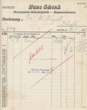 Rechnung Neu-Ulm Schenk Hans Wäschefabrik Kleidung Winzrieth Rotenfels 1930