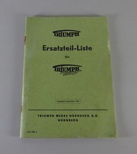 Teilekatalog / Ersatzteilliste + Preisliste Triumph Knirps Stand 12/1953