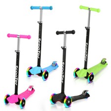 Kinderroller LED Räder Scooter Verstellbar Kinder Roller Kinder 3-in-1 Mädchen