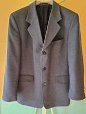 LINEA DUE vintage schöner Herren Anzug Blazer strick, grau,Gr.52
