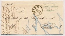 ÖSTERREICH 1858 EX OFFO Brief (Inhalt) WIEN nach BURKERSDORF. Attraktiv!