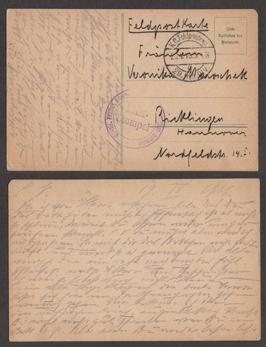 1916 germany feldpost postcard - germany,