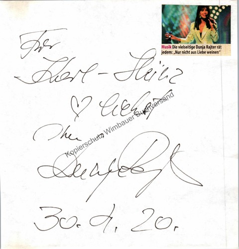 Original autogramm dunja - original,