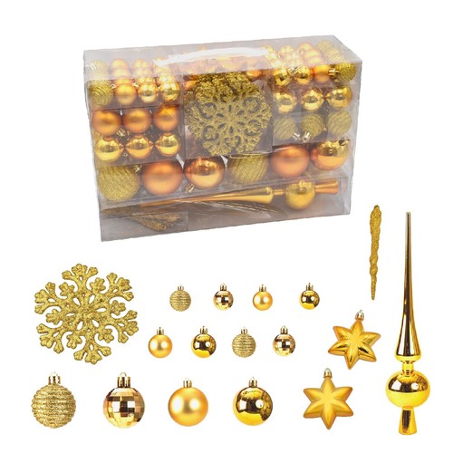 115er gold set weihnachtskugel - set,