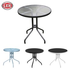 Bistrotisch Balkontisch Gartentisch Terrassentisch Glastisch ⌀ 60 cm Farbauswahl