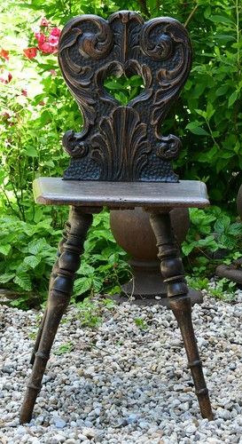 Antiker brettstuhl herz - brettstuhl,
