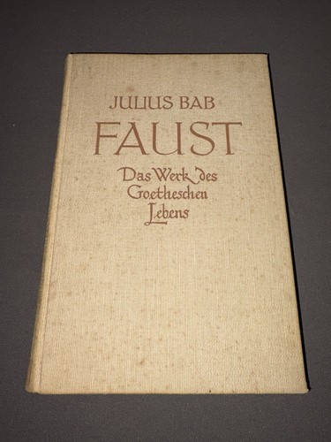 Faust julius bab gebunden - faust,