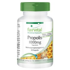 Propolis 1000mg Tagesdosis - 60 Kapseln - Natürliches Bienenharz Extrakt - Mit 3