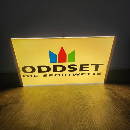 Oddset reklame werbelampe - reklame,