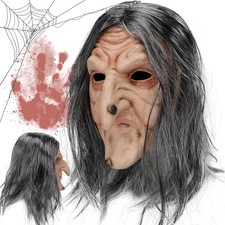 Horror Hexen Maske mit langen