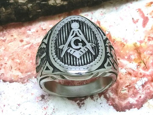 Freimaurer edelstahl ring - edelstahl,