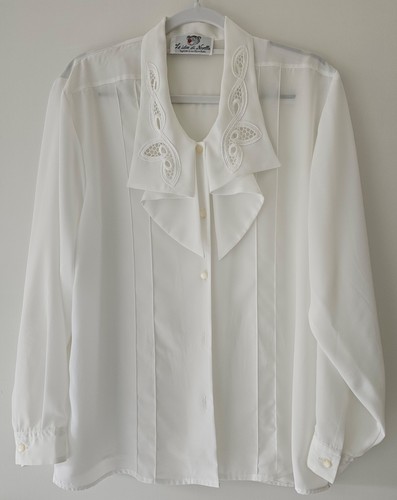 Bluse weiß spitzenkragen - weiß,