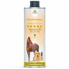 Dorschöl 1L - Dorschlebertran für Hunde Pferde & Katzen 1 Liter Barf Öl Zusatz