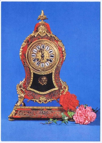 Ansichtskarte boulle uhr paris - boulle-uhr,