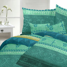 Satin Bettwäsche Indi türkis Traumschlaf